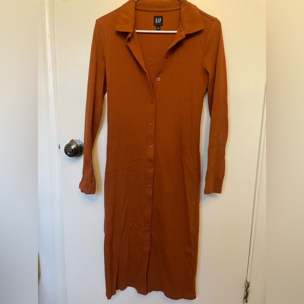 Gap Button Up Collared Dress